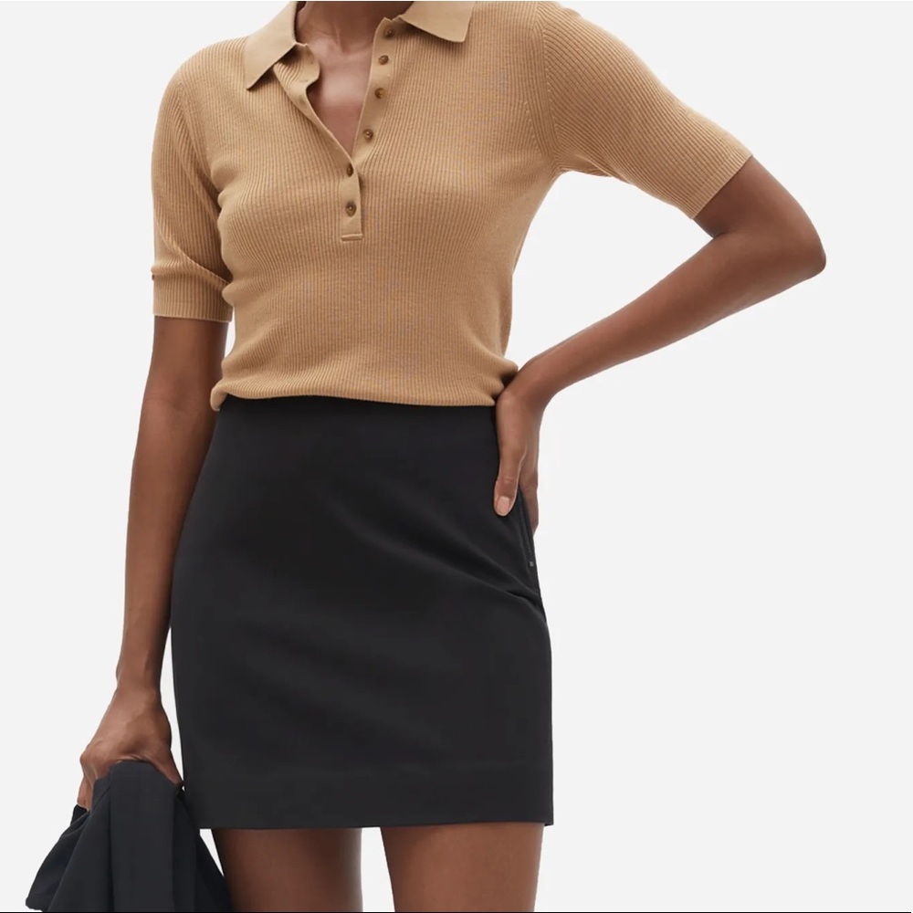 Everlane The Mini Skirt Black Size 8